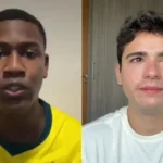 Ator João Victor Gonçalves, intérprete de Mau Mau em "Quem Ama Cuida", em referência ao caso de homofobia investigado pela polícia após o Rock in Rio.