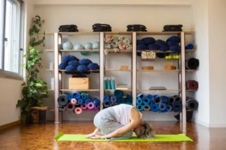 Mulher praticando Yoga