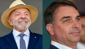 Lula e Flávio Bolsonaro